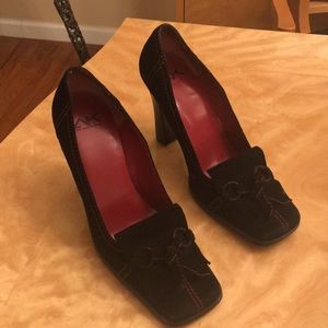 Anne Klein Sport Black Suede Heels